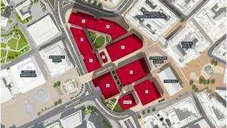 The new road layout