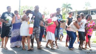 Mourners in Cairns
