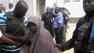 Nigerian police present 13-year-old girl to reporters in Kano. 24 Dec 2014