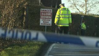 Scene of fatal motorbike collision in Tylers Road, Roydon