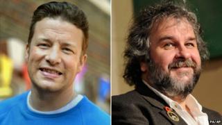 Jamie Oliver and Peter Jackson