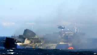 The rescue operation at the Norman Atlantic, 29 Dec
