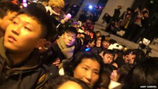 Толпы в Бунде, Шанхай 31 декабря 2014 года