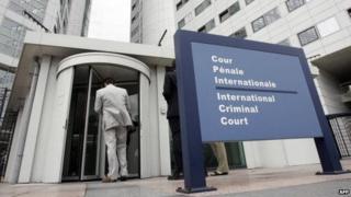 The exterior of the International Criminal Court