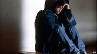 A depressed teenager, posed by model