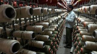 A worker in an Indian factory