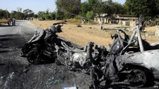 Burnt out vehicle