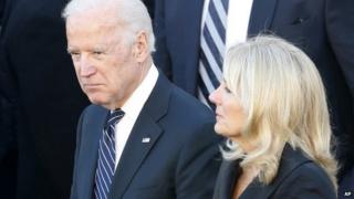 Joe Biden and his wife Jill pictured in New York, the US, in December 2014