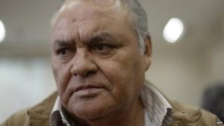Pedro Garcia Arredondo is seen in court during the hearing of his trial for a fire at the Spanish embassy in 1980 on 19 January 2015