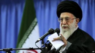 The Iranian supreme leader, Supreme Leader Ayatollah Ali Khamenei speaks in a gathering of senior officials of in Tehran, Iran on 27 November 2014