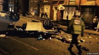 Crash in Denton Road, Audenshaw