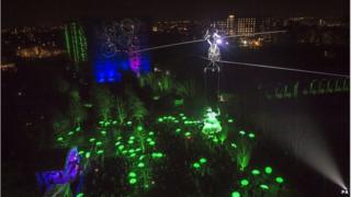High-wire stunt over Bristol