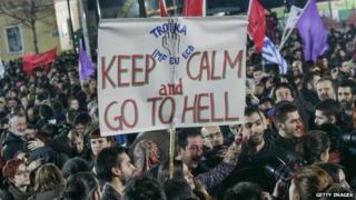 Syriza supporters celebrate (26 Jan)