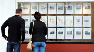 Estate agent's window