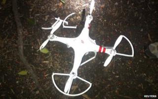 Crashed drone
