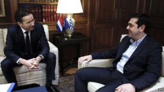 Jeroen Dijsselbloem meeting Alexis Tsipras - 30 January 2015