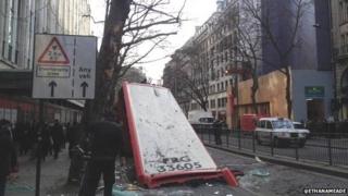 Bus with its roof off