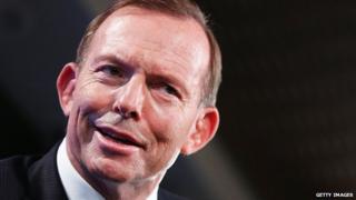 Tony Abbott speaks at the National Press Club on 2 February 2015 in Canberra, Australia