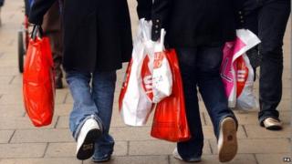 Shoppers with bags