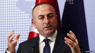 Turkish foreign minister Mevlut Cavusoglu said he withdrew from the joint session after the Israeli delegation was invited