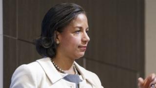 National Security Adviser Susan Rice arrives to speak at the Brookings Institution to outline President Barack Obama’s foreign policy priorities, Friday, Feb. 6, 2015, in Washington