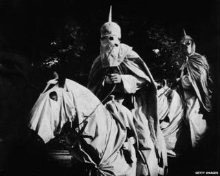 KKK horsemen in Birth of a Nation (1915)
