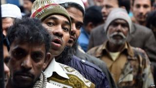 Queues at Delhi state elections, 7 February 2015
