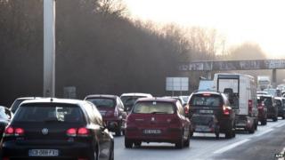 Cars on a French road - file pic