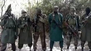 Video-grab of Boko Haram fighters. March 2013