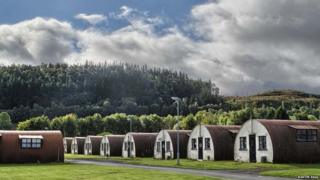 Huts used to hold maximum security prisoners at Cultybraggan
