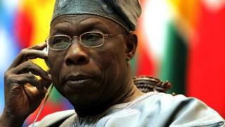 Former Nigerian president Olusegun Obasanjo
