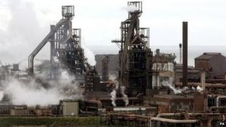 Tata steelworks at Port Talbot