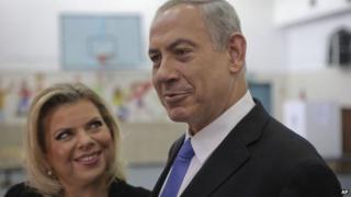 Benjamin Netanyahu and his wife Sara (2013)