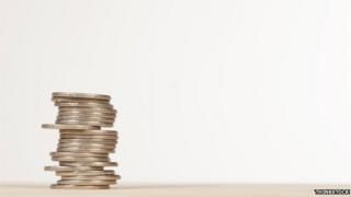 A pile of coins