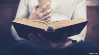 A man reading a book