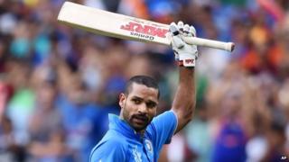 India's Shikhar Dhawan played a controlled innings of 137 against South Africa