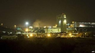 A general view of Harmony Gold Kusasalethu mine, northwest of Johannesburg, on 22 February 2015 in Carletonville, South Africa