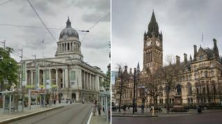 Nottingham and Manchester town halls