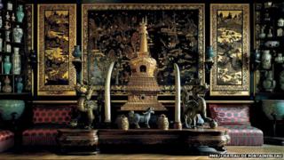 An overview of the Empress' Chinese Museum, Fontainebleau Castle