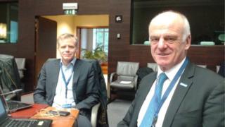 UN Special Envoy on Ebola David Nabarro and Dr Bruce Aylward of WHO