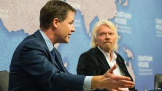Nick Clegg and Richard Branson
