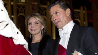Mr Nieto and Angelica Rivera