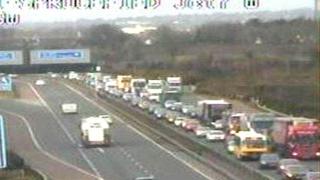 m1 imprisonment kidnapping false charged crash man motorway incident caused tailbacks caption morning friday long