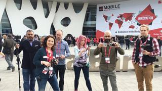BBC Cick team outside Mobile Word Congress 2015