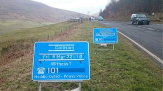 arwyddion damwain a470