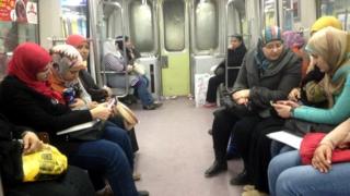 Women-only carriage on Cairo Metro