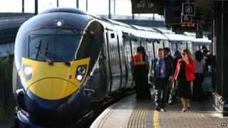 A high speed train on the London to Kent line