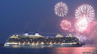 Britannia leaving Southampton