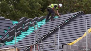 Builder on roof