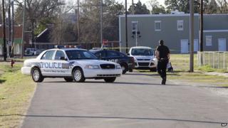 A police officer near the scene
